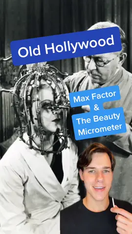 It’s not a torture device, it’s Max Factor’s Beauty Micrometer! 👀 #hollywood #oldhollywood #moviestar #makeup
