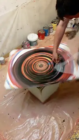 #LearnOnTikTok #tiktokart #actionpainting #oddlysatisfying #color