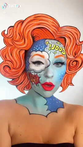 I’ll give you 3 💋 #fyp #foryoupage #popart #popartvibes #popartmakeup #comicstrip #comicstripcharacter #cartoonmakeup #brightmakeup #bemybaby #mue