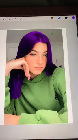 Giving @charlidamelio Purple hair! She looks dope like this! who should be next? #fyp #procreate #procreateapp #charlidamelio