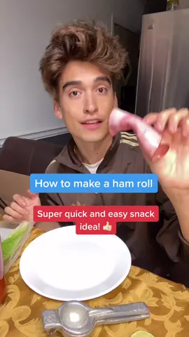 Quick and easy snack diy! I call it the ham roll. You guys need to try this, it is AMAZING I promise. Duet, lemme know what ya think #foryou #fyp #4u
