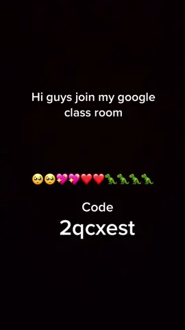 https://classroom.google.com/c/MTc3NTM5ODMzODA0?cjc=2qcxest and the code in the vid