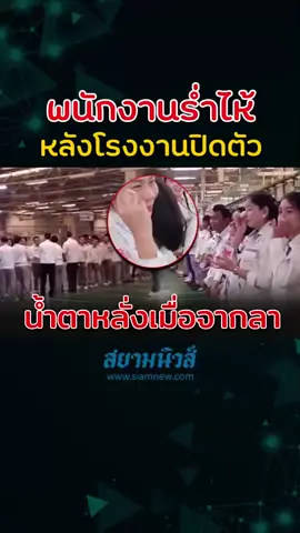 เปิดคลิปนาทีพนักงานกอดกัน หลังโรงงานปิดตัว #ปิดโรงงาน #พนักงาน #ข่าวtiktok #tiktoknew #tiktoknews #siamnews #สยามนิวส์