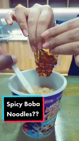 Has anyone tried this yet? 🙃🤔 #boba #noodles #cupnoodles #spicy #saysdotcom #tiktokmalaysia #officefun #workandplay #office #fyp