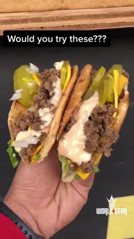 Would y’all try these tacos?! 😯🍔🌮(via @how.kev.eats.it @thejoshelkin) #bigmac #tacos #Recipe
