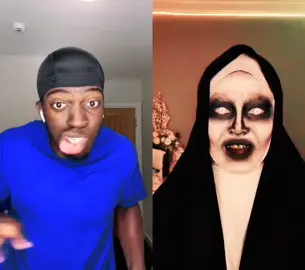 #duet with @tugbarones GOD FORBID!! #fyp #scary #makeup #art #reaction