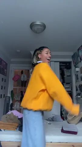 Twerking (poor attempt) in my AOC merch and acne patch 💖