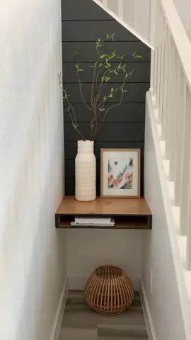 Small space with BOLD DESIGN 🤩! #smallspaceideas #shiplapwalls #ironore #accentwalls #smallspacedesign #diyhomeproject #diyhomeimprovement