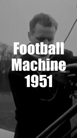 Football Machine, 1951. #football #invention #20thcentury #fromthepast #historyfact #sportshistory #oldvideo #fromthepast #1950s