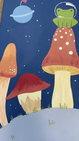 i think i’m gonna call this one “moon shroom” #HeinzHalloween #HalloweenIsHere #art #painting