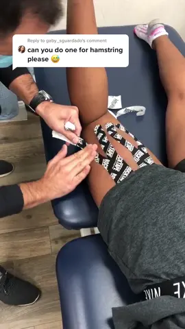 Reply to @gaby_sguardado  Hamstring Taping #hamstring #taping #injury #sportsdoctor #physicaltherapy