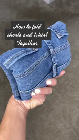 How to fold shorts and T-shirt together #folding