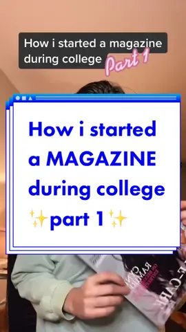 How I started a print and digital magazine during college ✨PART 1✨ #magazineeditor #careeradviceoftheday