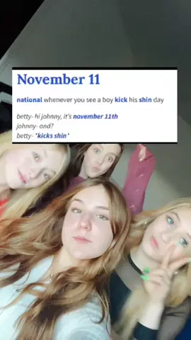 Happy November 11th! Let’s celebrate 🎉 TAG 5 boys that need to be kicked!