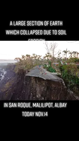 Residents have already evacuated the area to prevent further injuries and loss of life. | 📷: Kim Caceres and Wendy Bites using drone. #fyp #xyzbca
