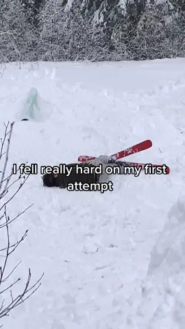 NEVER GIVE UP! #fyp #motivation #skiing if this blows up I’ll post the one I landed!