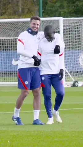 Some Azpi-Kante love! 🤗💙 #kante #azpilicueta #chelseafc #hug