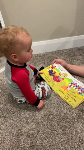 He loves kissing animals in books 😂 #babiesoftiktok #fyp #cutebaby #11months