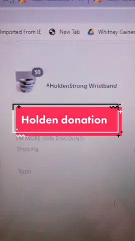 Holden strong bracelet donation!  #holdenstrong #glitterlove #holdenstrong