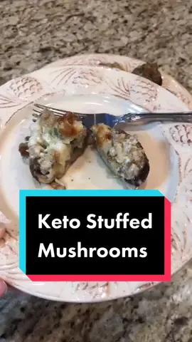 Keto Stuffed Mushrooms #ketoappetizers #lowcarbrecipes #stuffedmushrooms #ketorecipes #ketodiet #easyketo