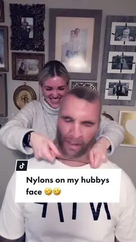 Ladies, found a good use for nylons in 2020. #fyp #funny #watchmegrow #nylonstockings #hilarious #funnyvideos #funnyvideo #husbandandwife #momanddad