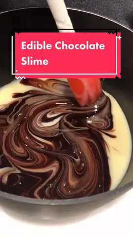 Edible chocolate slime. Only 3 ingredients. Fun project to do with your kids! #TikTokPartner##LearnOnTikTok#slime #momsofquarantine #chocolateslime