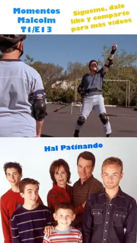 Momento 6 - Malcolm T1-E13 Hal Patinando #malcolmeldelmedio #parati #foryou #fy #malcolm #hal #patinaje #patines