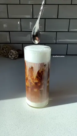 Simple but delish🤍🤎✨💕 White Mocha Macciato #coffeeaddict #icedcoffee #FoodTok #caffeinication #fypシ