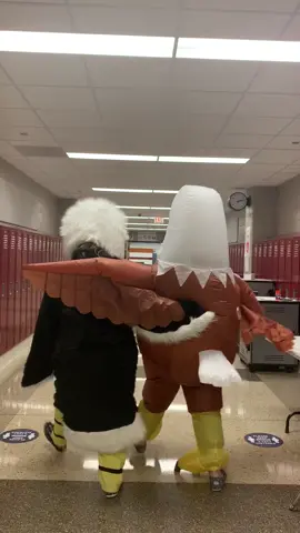 Just the two of us... #eagles #inflatablecostume #workfriends #justhangingout