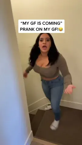 She was ready to throw hands 😂 (IG: isaacandandrea) #funny #viral #prank #couple #fyp