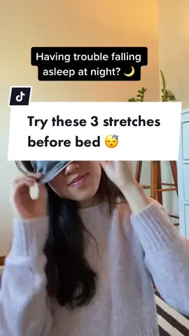 Having trouble falling asleep at night? Try these 3 stretches 😴 #sleep #yoga #stress #SelfImprovement #needtoknow