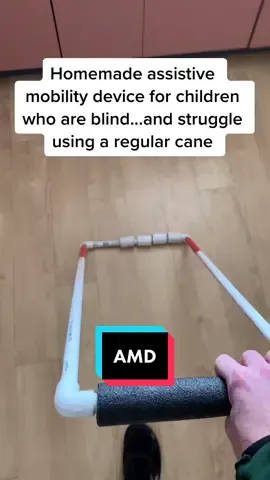 A homemade assistive mobility device for children who are blind #instructorfortheblind #blind #children #adapting #awareness #LearnOnTikTok
