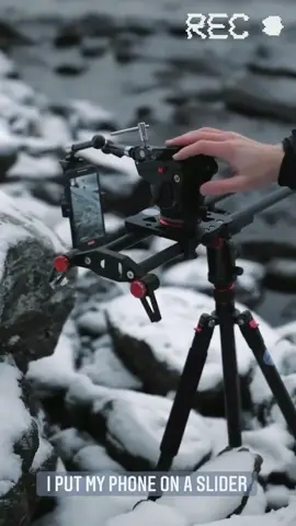What do you think of this setup?🎥#iphone12 #slider #filmmaker #cameratricks #cinematic #creativevideo #underwaterphotoshoot #amazingcontent #tripod