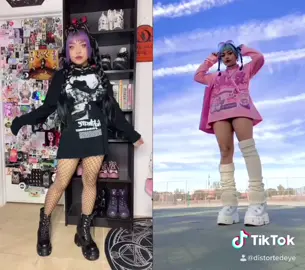 Same look, different color scheme. Which look is your fav tho? #alt #pov #altgirl #alternativefashion #fyp #foryou #egirl #OOTD #fashion
