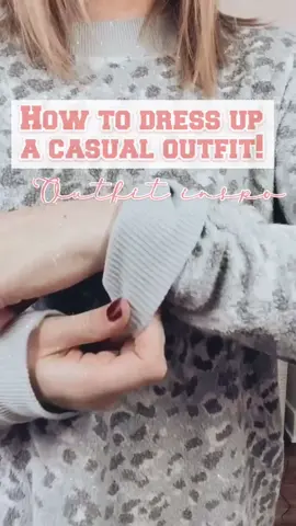 How to dress up a casual outfit 🍷 #DontDropTheOhYeah #YearOnTikTok #HelloWinter #fashioninspo #OOTD #TikTokFashion #fashionblogger #howtostyle #style