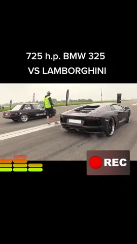 725 h.p. BMW 325 VS Lamborghini Aventador 🔥🔥#bmw #lambo #lamborghini #aventador #dragrace #drag