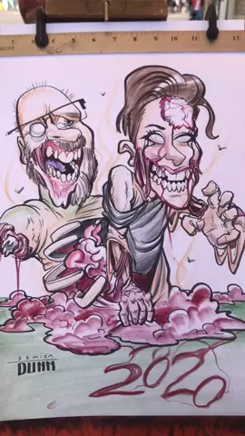 How we all feel at the end of this year #StrikeAPosay #artistontiktok #caricature #zombies #2020 #reactions #reveal #artist #scary #horror #foryou