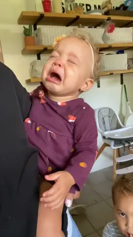 Yes, she gets everything she wants with this fake cry 😂 #babygirl #babiesoftiktok #funnyvideos