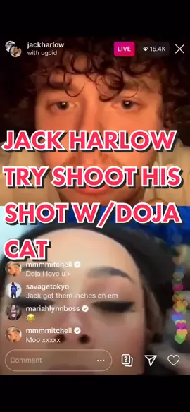 TB to when Jack Harlow was on live w/Doja Cat. #tiktok #fyp #fypシ #xyzbca #funny #😂😂😂 #💀 #😊 #meme #memes #dojacat #jackharlow #flirt