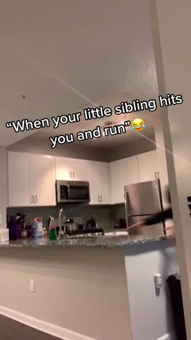 When your little sibling hits you and run 😂#ThisCouldBeUs #fyp #social #foryou #duet #explore #Siblings #funny #action