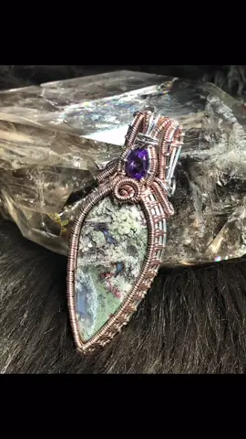 Just a little something Hawk made 🥰 #smallbusinesscheck #handmadejewelry #witewrappedjewelry #crystaltok #witchtok #crystalenergy