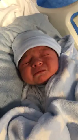 He didn’t cry when I gave birth to him&this was the first time I heard his little cry in the hospital but now he sure knows how #newborn #cutecry #fyp