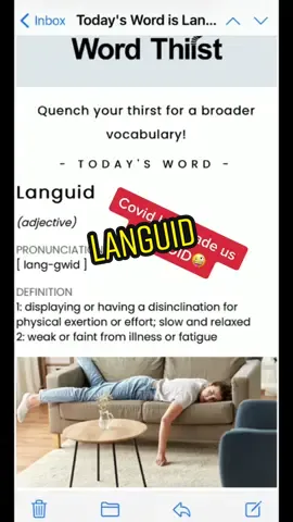 Word of the Day: LANGUID#wordoftheday