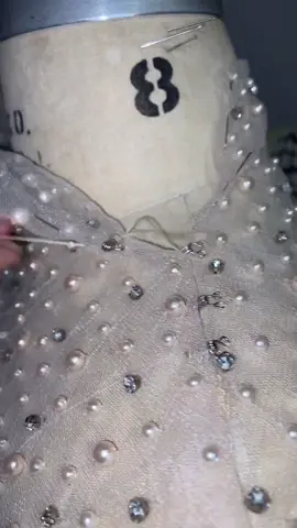 Sewing Hook & Eyes #sewing #sewingtutorial #fyp #couture #pageant #pearl #velvet #dress #fashion #fashionista #nyc #handsewing #details #DIY #art