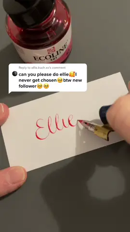Reply to @ellie.kuch.xx 💓😊 #handwriting #lettering #namerequest