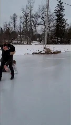 Winter shenanigans. #ice #IceSkating #fail #funny
