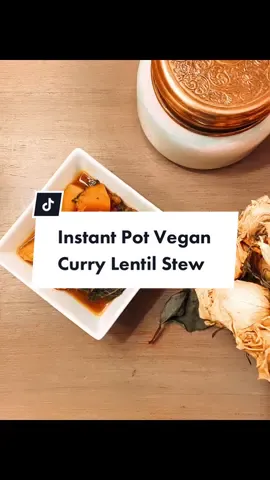 Instant Pot #Vegan Butternut Curry Lentil Stew - recipe @readysteph_go Instagram