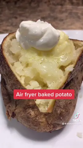 NGL this is one of the best baked potatoes I’ve ever had! How did we live w/o air fryers before we had air fryers? #EasyRecipe #airfryer #potato
