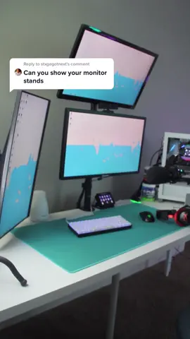 Reply to @stxgegotnext My monitor mounts #fyp #foryou #twitch #streamer #setup