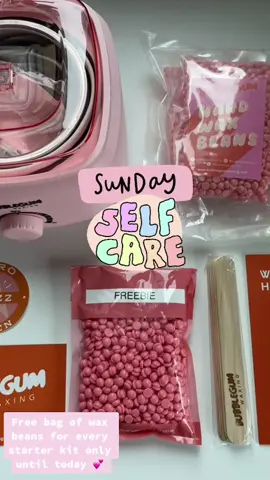 Free bag of wax beans for every purchase of 1 Starter Kit only until today 💕 #SelfCare #hairremoval #waxing #bubblegumwaxing